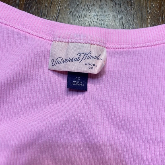 Universal thread plus size pink tank top 4X NWT - Picture 4 of 6